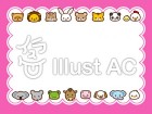 動物さん（沢山）の可愛いフレーム（ピンク）