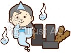 お墓と幽霊のイラスト