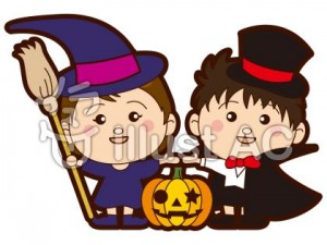 ハロウィン　仮装のイラスト