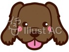 ミニチュアダックスのイラスト（チョコ）