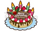 クリスマスケーキのイラスト