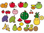 色々なフルーツ（果物）のイラスト